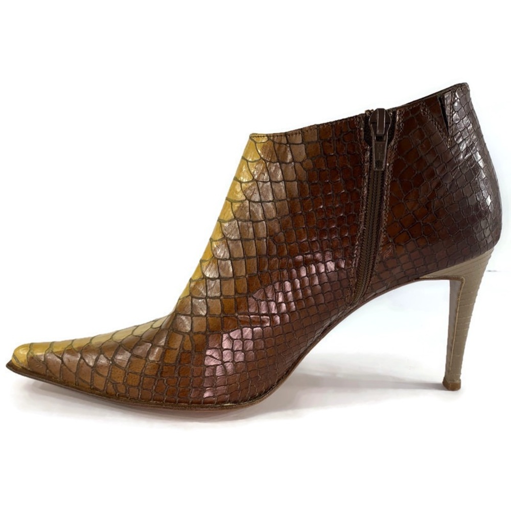 Kenneth Cole Snake Pattern Ankle Boots Size 8.5M - Picture 3 of 12